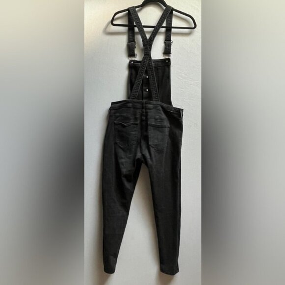Celebrity Pink black denim slim fit jean overalls Sz M - Picture 2 of 14